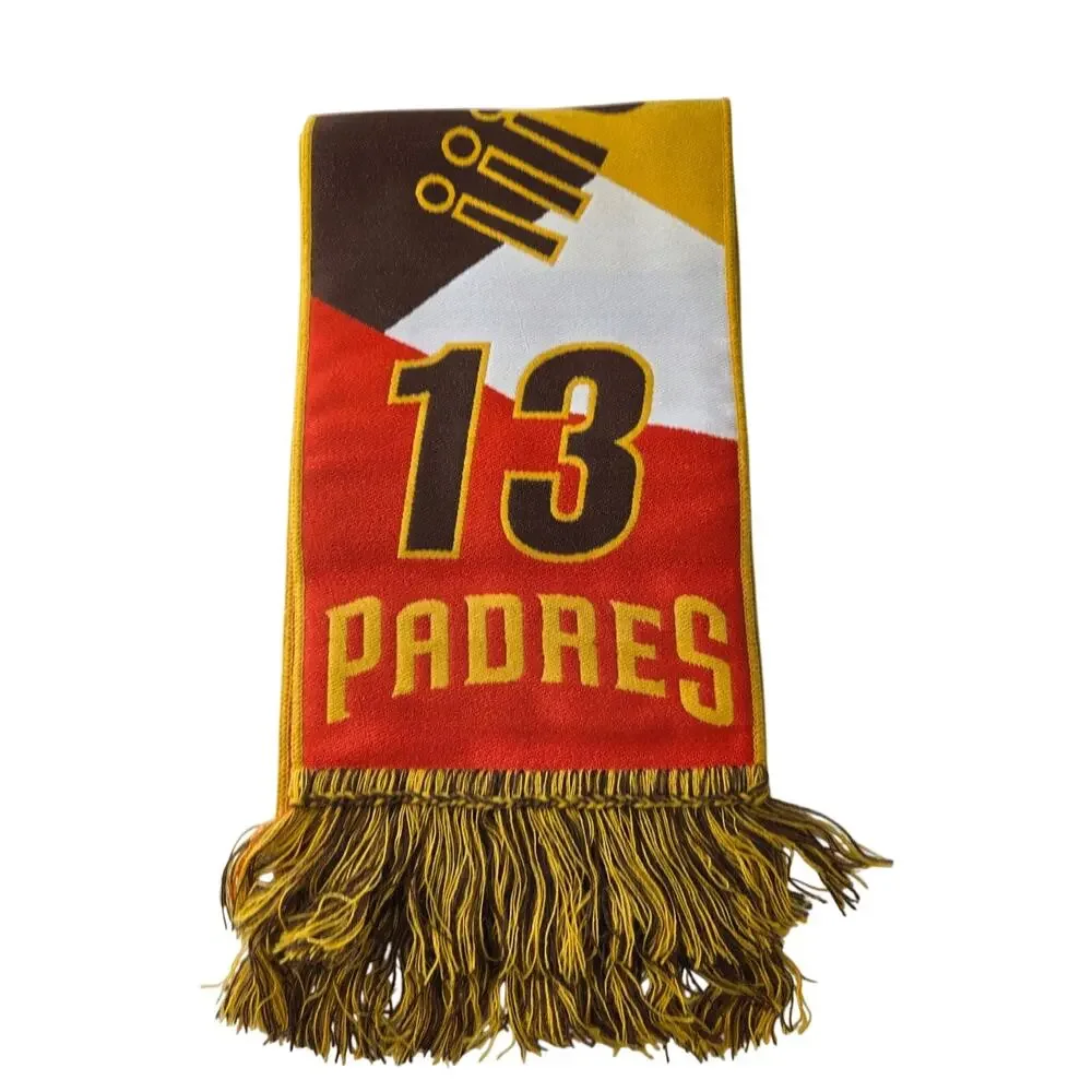 SD Padres Opening Commemorative Scarf Featuring Tatis Jr & Machado Brand New 55
